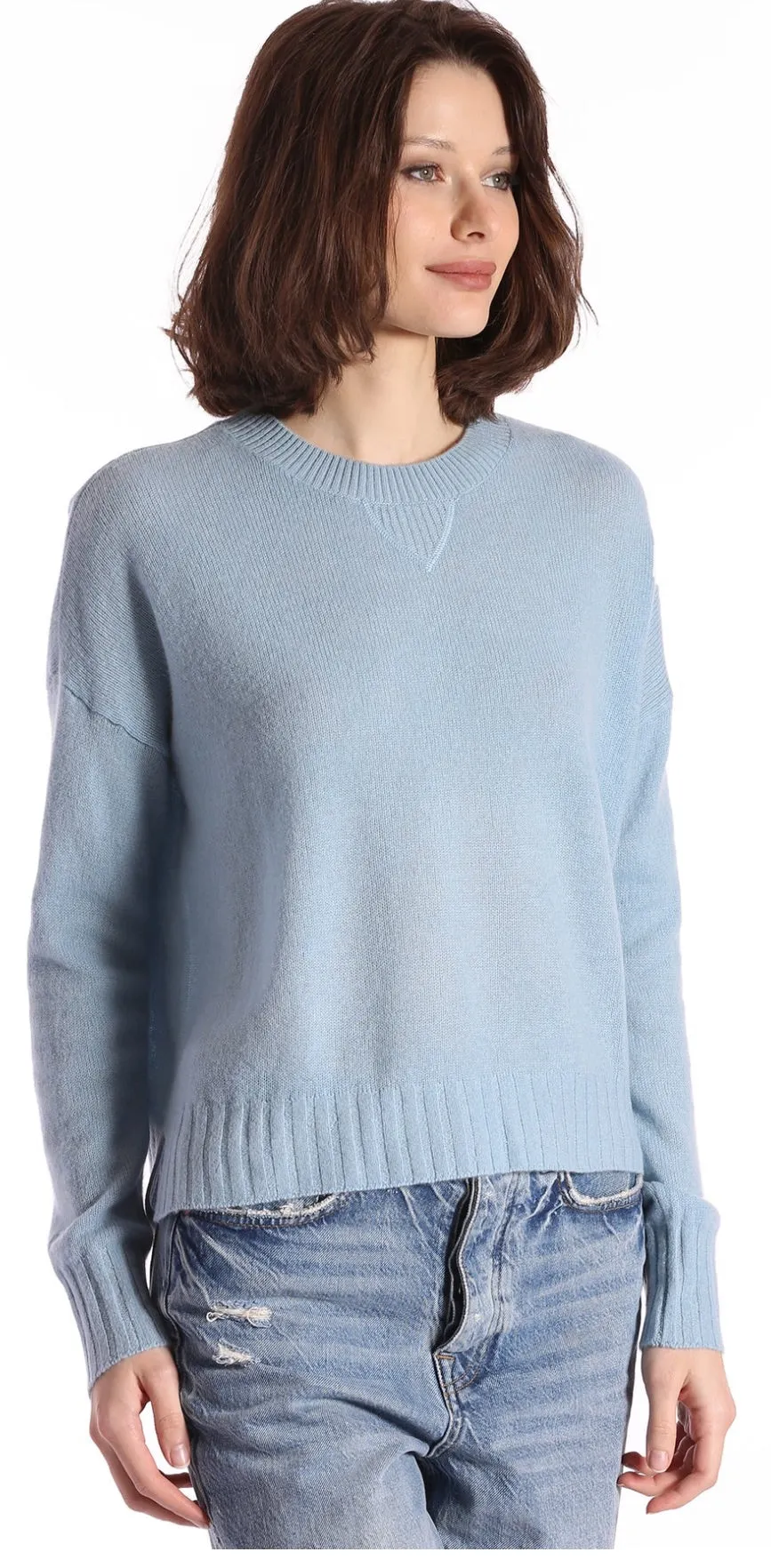 Minnie Rose Cashmere Sport Crew Sweater