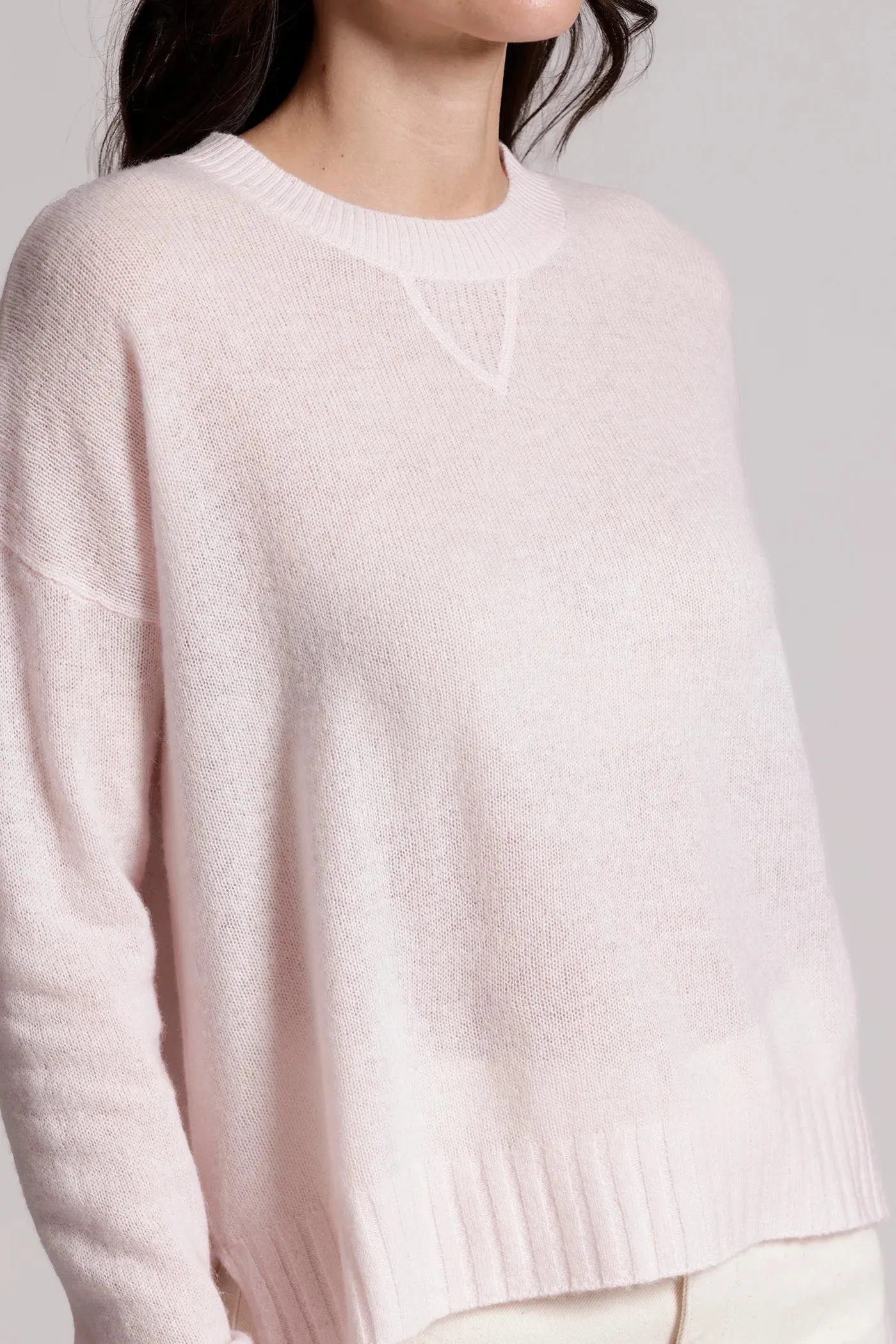 Minnie Rose Cashmere Sport Crew Sweater