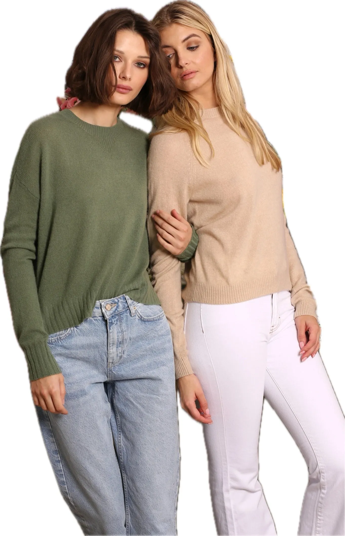 Minnie Rose Cashmere Sport Crew Sweater