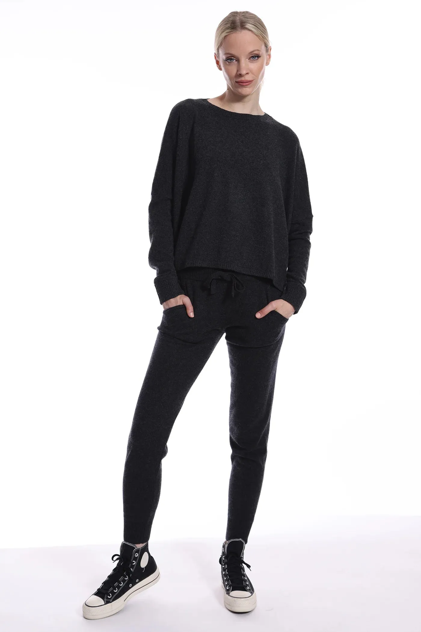Minnie Rose Cashmere Sport Crew Sweater