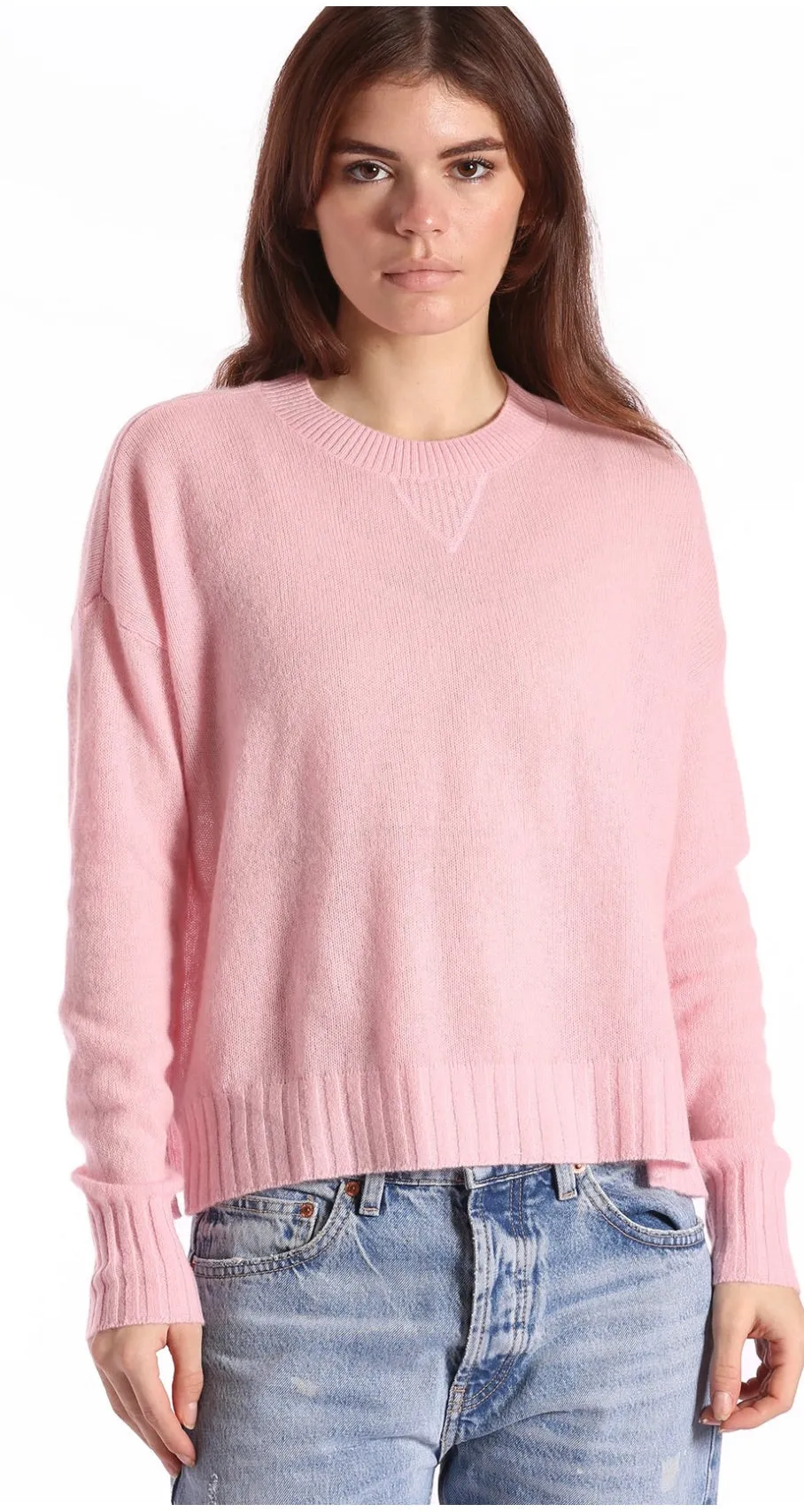 Minnie Rose Cashmere Sport Crew Sweater