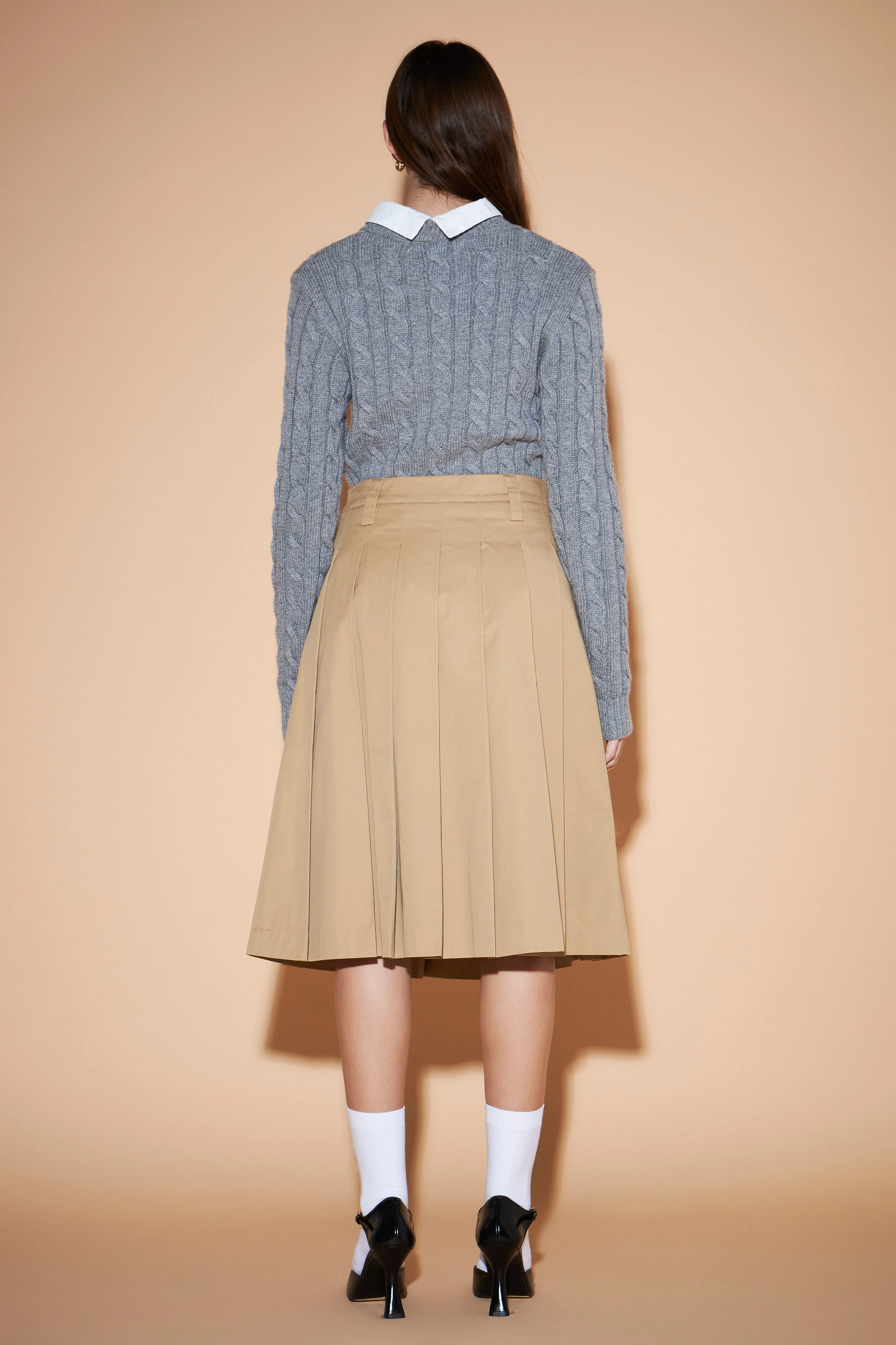 Mixed Media Cable Knit Sweater
