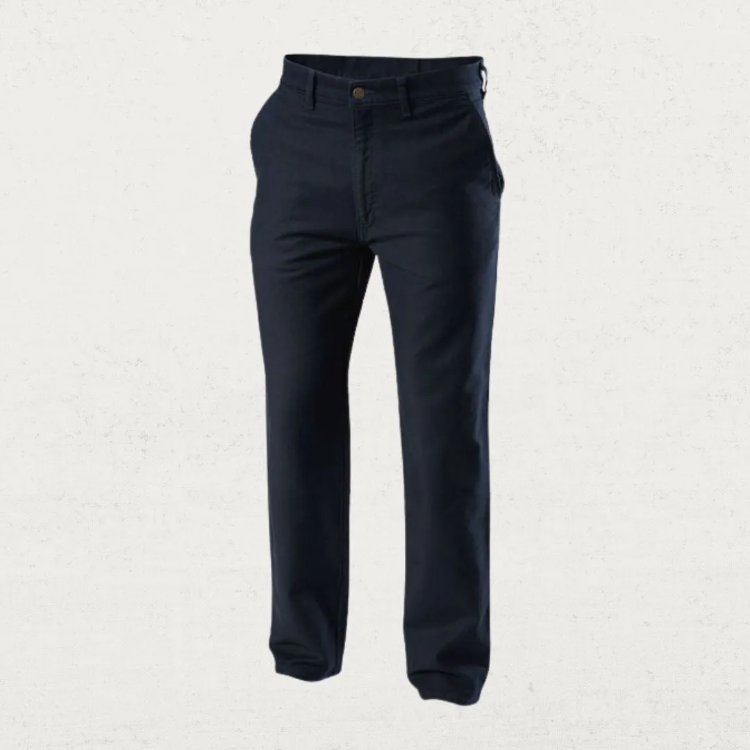 Moleskin Plain Front Denim Work Jeans