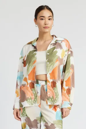 Mosaic Print Button up