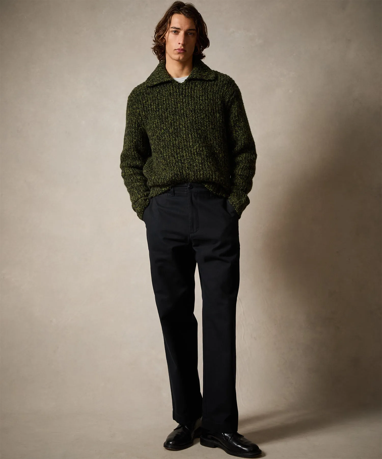 Mouliné Collared Sweater