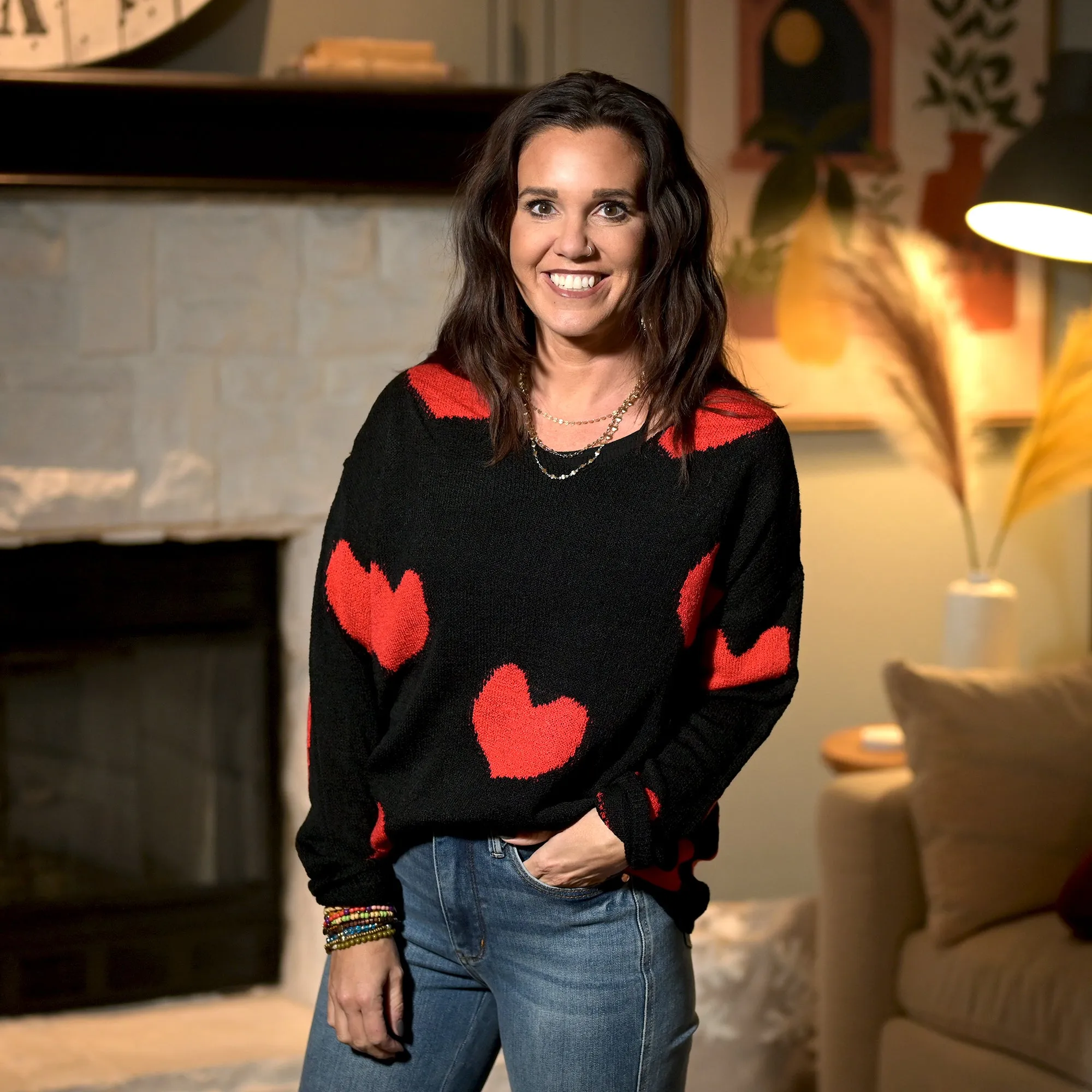 Multi Heart Sweater