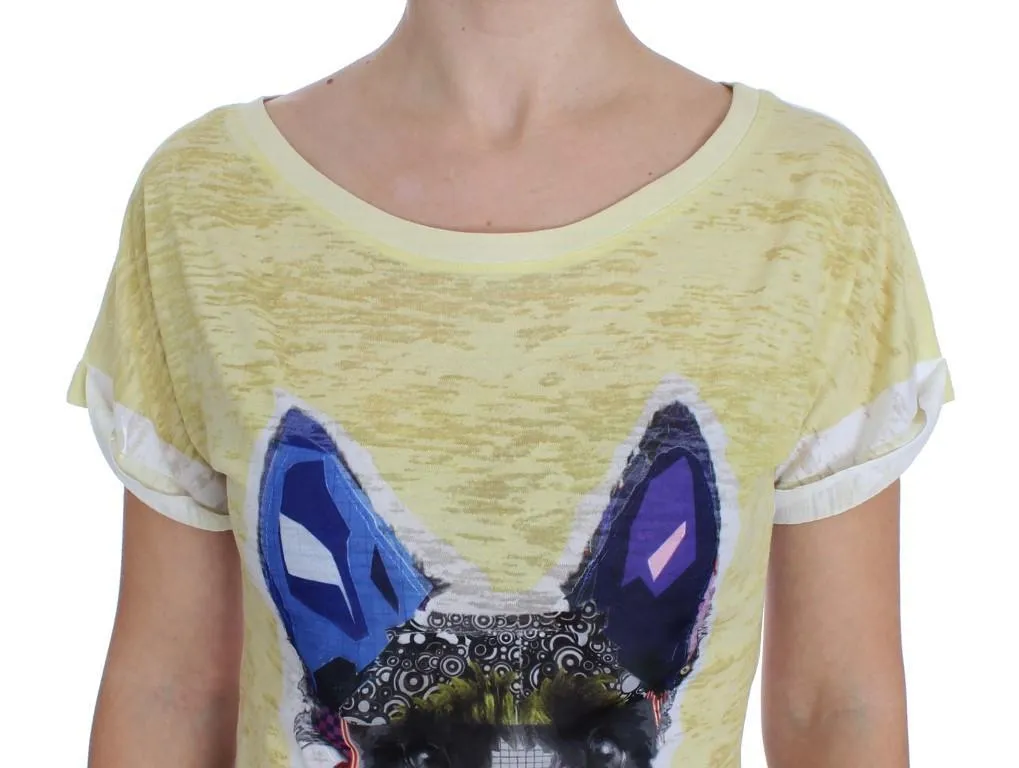 Multicolor Dog Print T-shirt