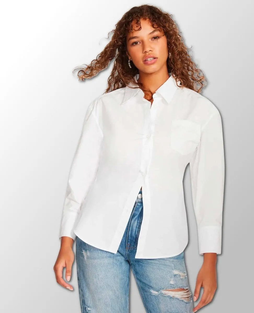 Nadia White Button Down Shirt