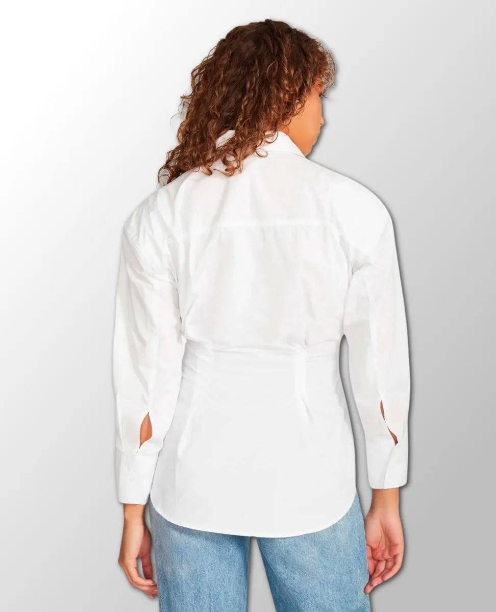 Nadia White Button Down Shirt