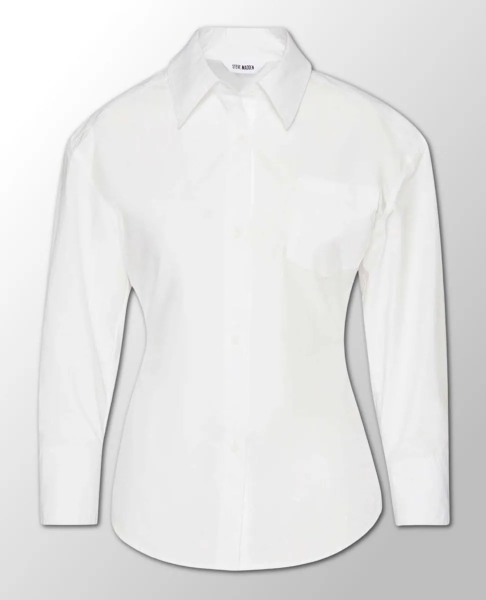 Nadia White Button Down Shirt