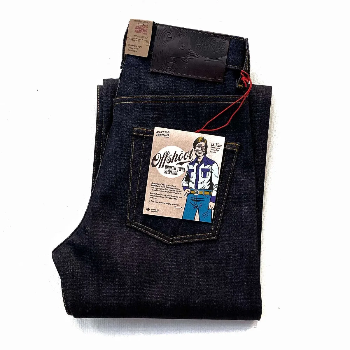 Naked & Famous Denim Offshoot Broken Twill Selvedge - Strong Guy Jeans
