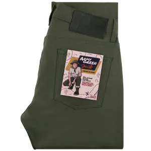 Naked and Famous- Army Green Duck Canvas Selvedge- Super Guy