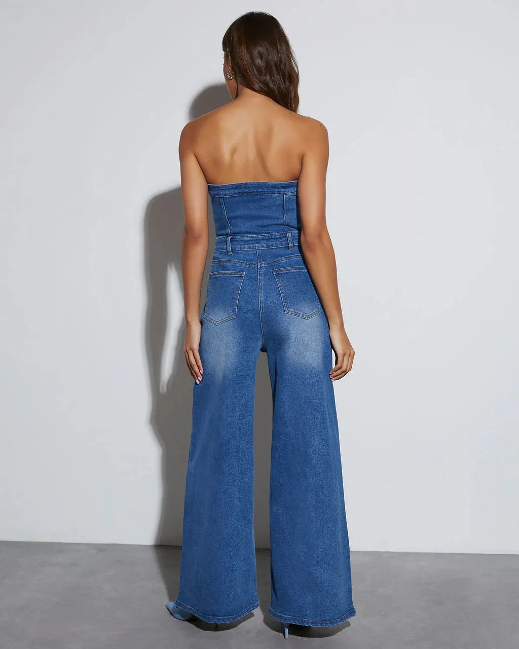 Nanori Strapless Denim Jumpsuit