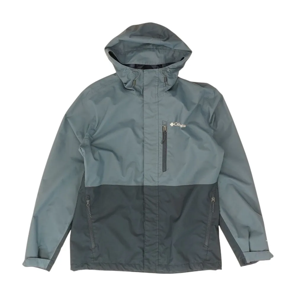 Navy Color Block Rain Jacket