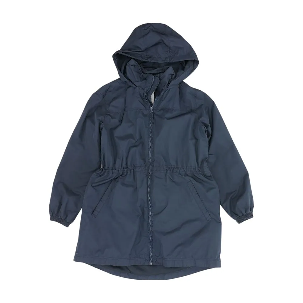 Navy Solid Rain Coat