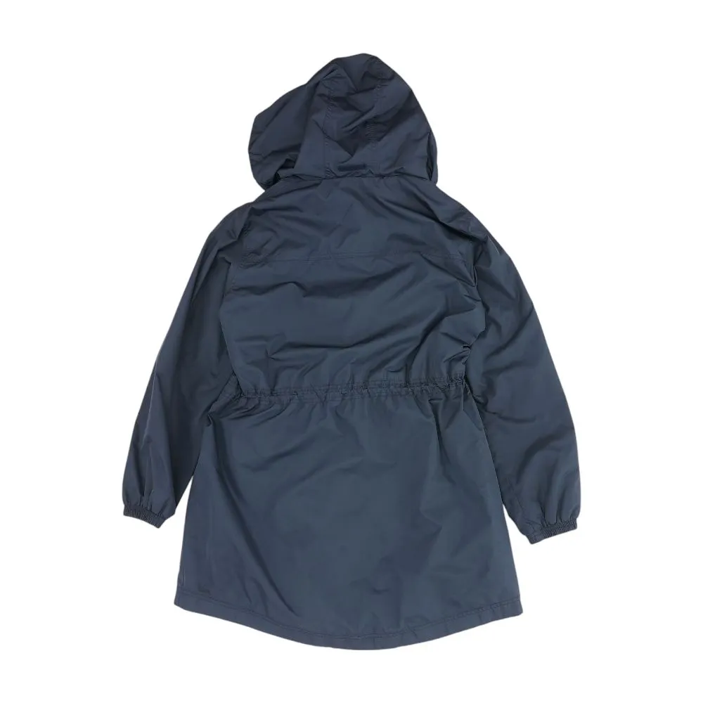 Navy Solid Rain Coat