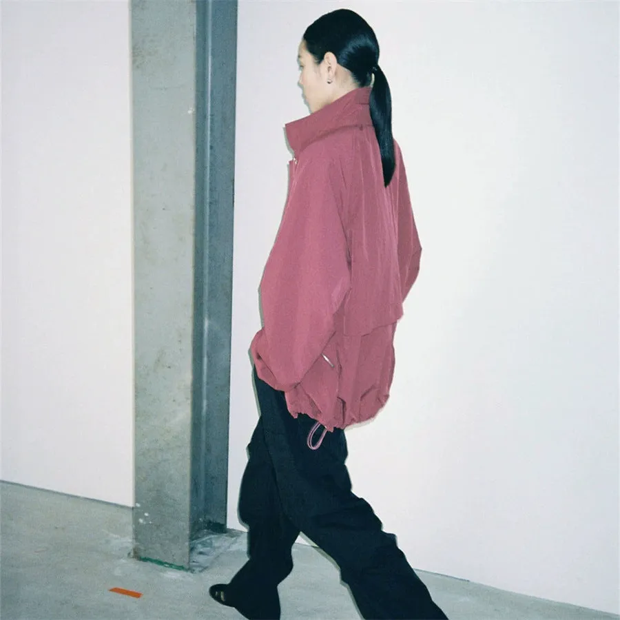 NEW & IN-STOCK - Korean Maroon Windbreaker Jacket