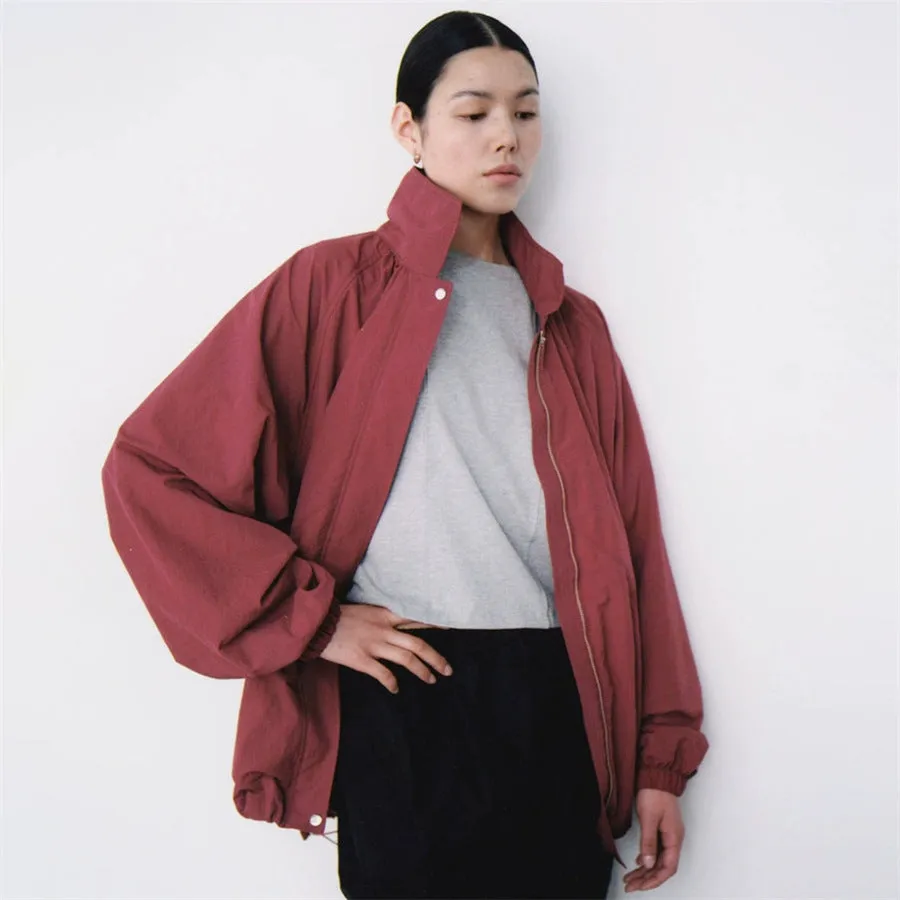 NEW & IN-STOCK - Korean Maroon Windbreaker Jacket
