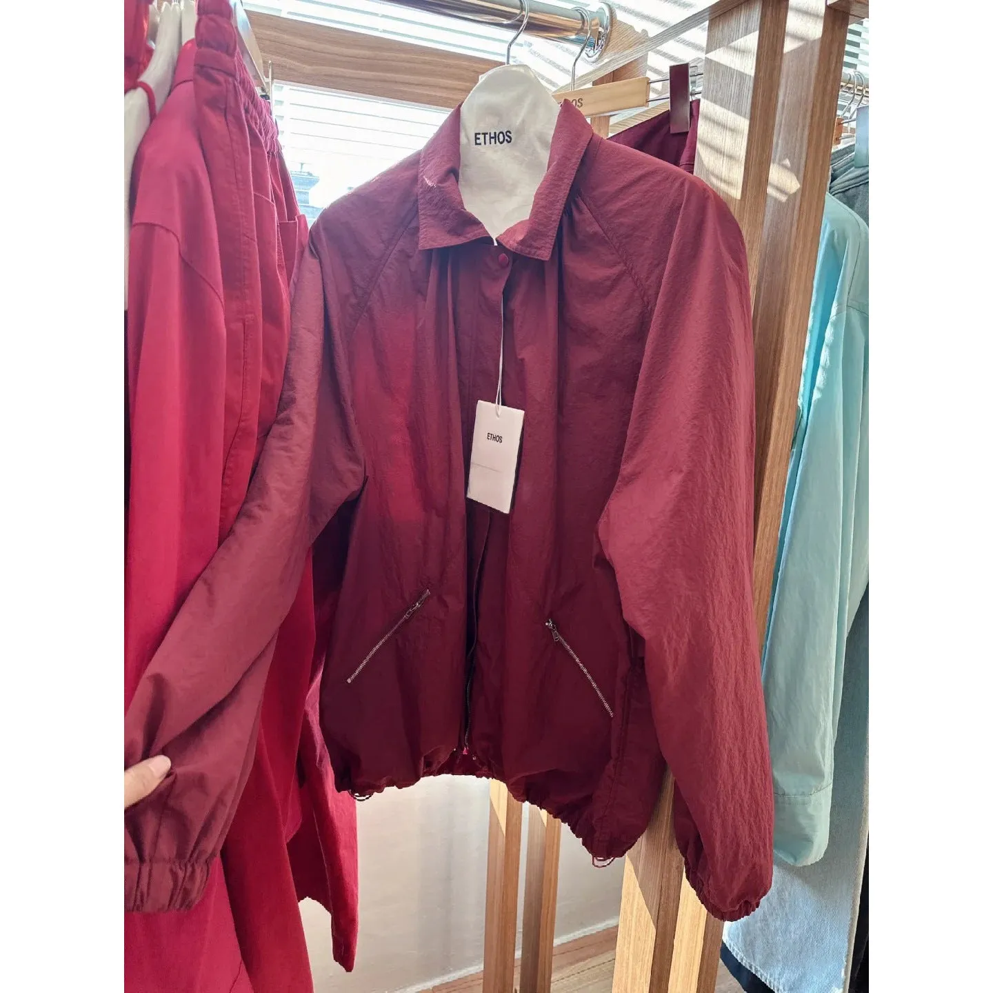 NEW & IN-STOCK - Korean Maroon Windbreaker Jacket