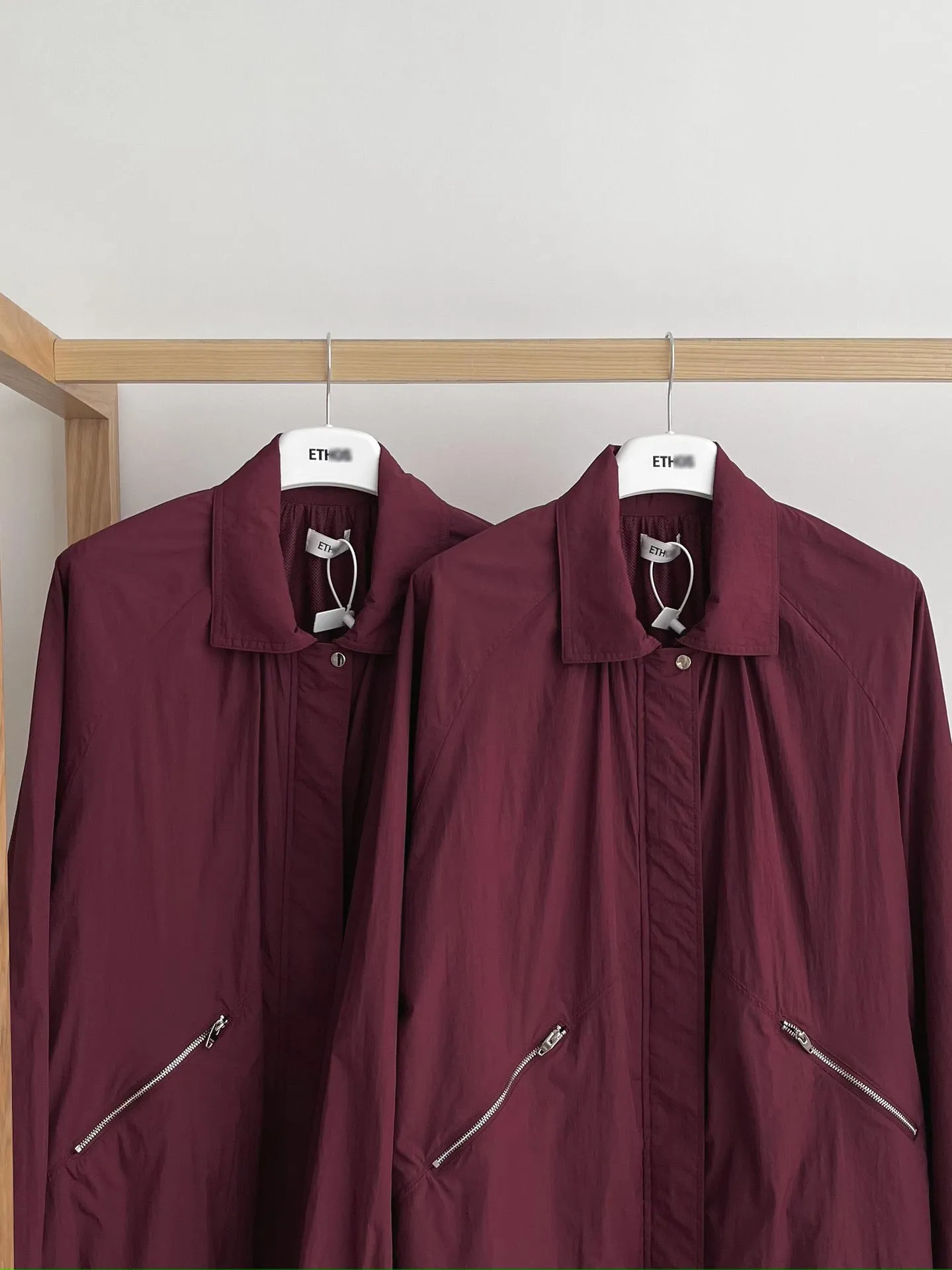 NEW & IN-STOCK - Korean Maroon Windbreaker Jacket