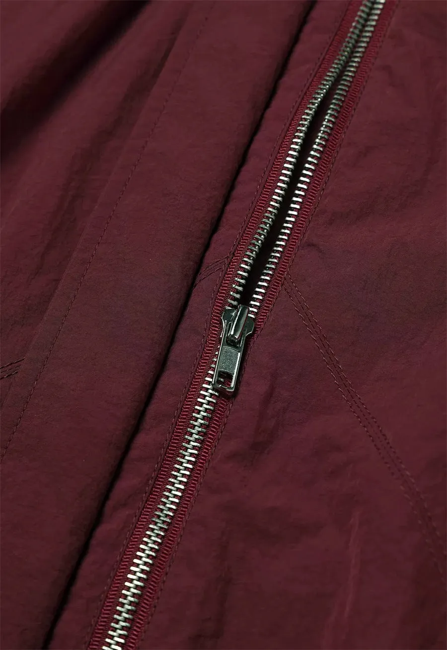 NEW & IN-STOCK - Korean Maroon Windbreaker Jacket