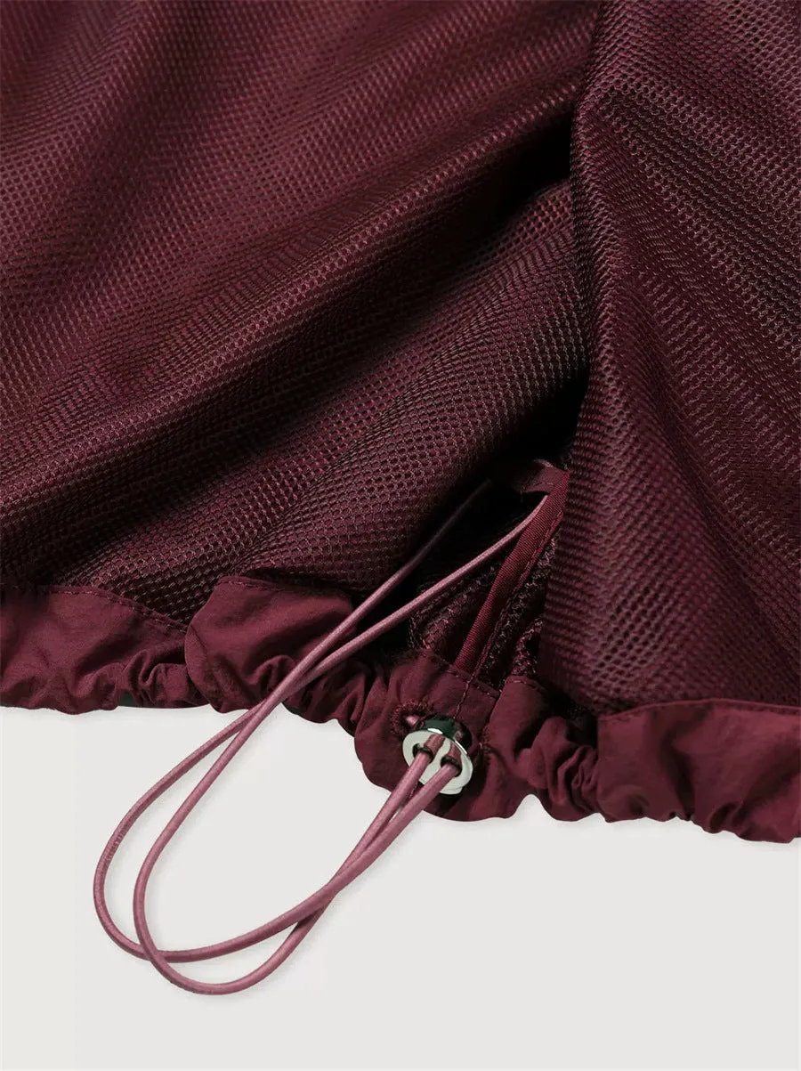 NEW & IN-STOCK - Korean Maroon Windbreaker Jacket