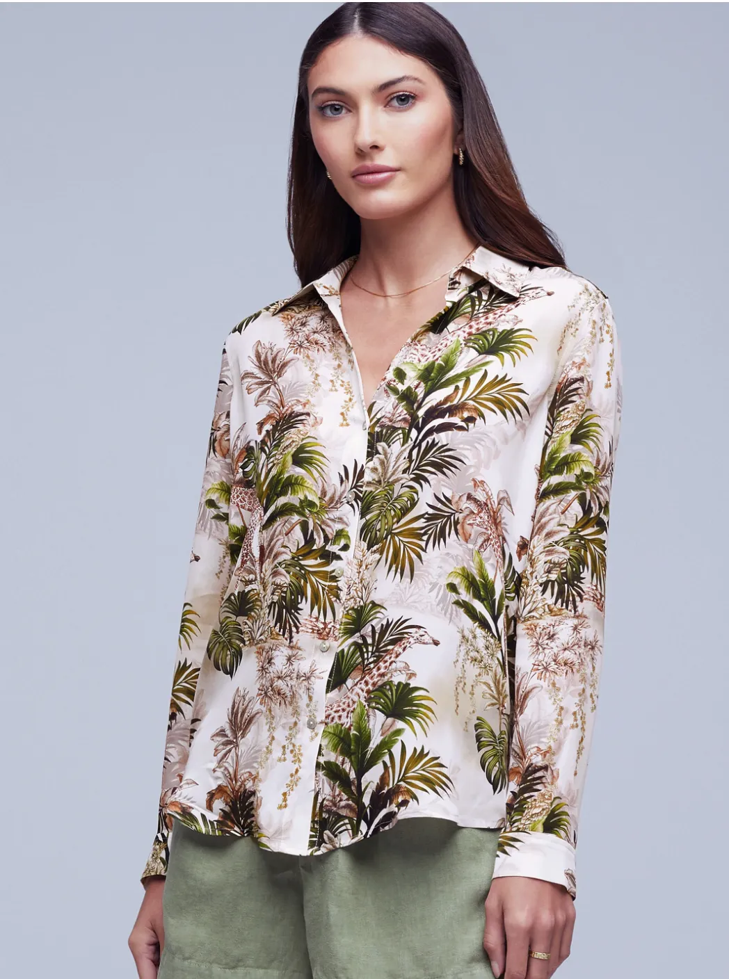 NINA BLOUSE-VINTAGE SAFARI