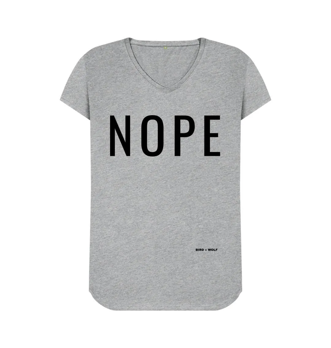 Nope V Neck Tee