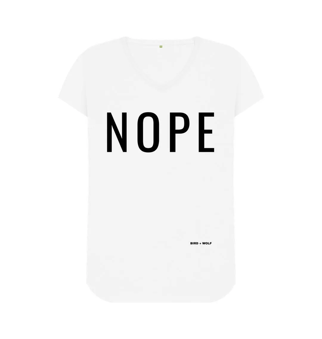 Nope V Neck Tee