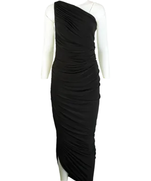 Norma Kamali Black Diana One-shoulder Stretch-jersey Maxi Dress UK XS