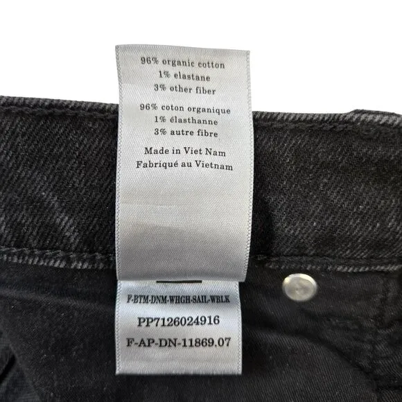 NWOT Everlane The Way High Sailor Jeans in Washed Black Size 30 Short