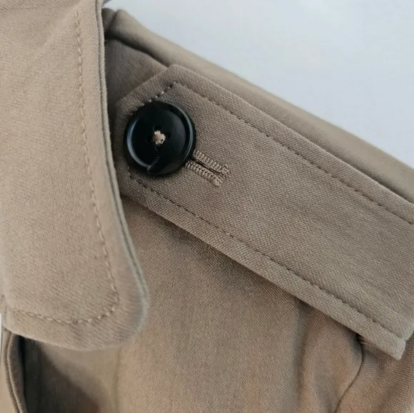 NWT Eden Society Olive Single-Breasted Short Trench Coat Size Large