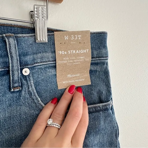NWT Madewell '90s Straight Jeans in Enmore Wash NN880