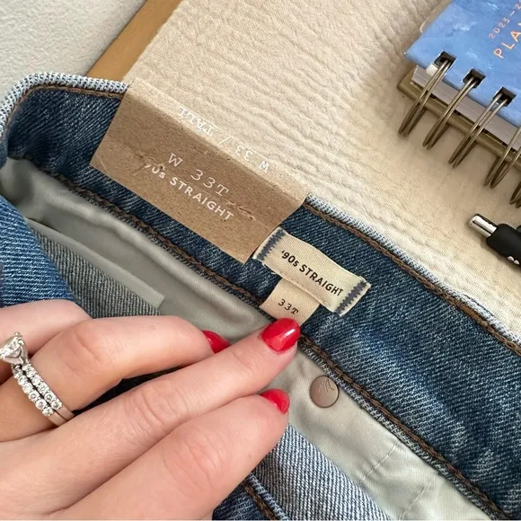NWT Madewell '90s Straight Jeans in Enmore Wash NN880