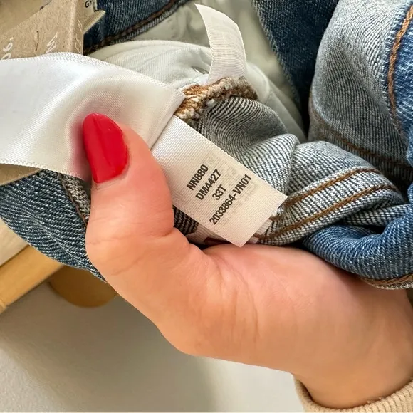 NWT Madewell '90s Straight Jeans in Enmore Wash NN880