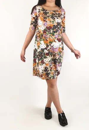 Obus pretty floral print tee shirt dress with pockets size 1 (best fits size 6)