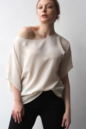 October Reign Silk Tee - Tusk