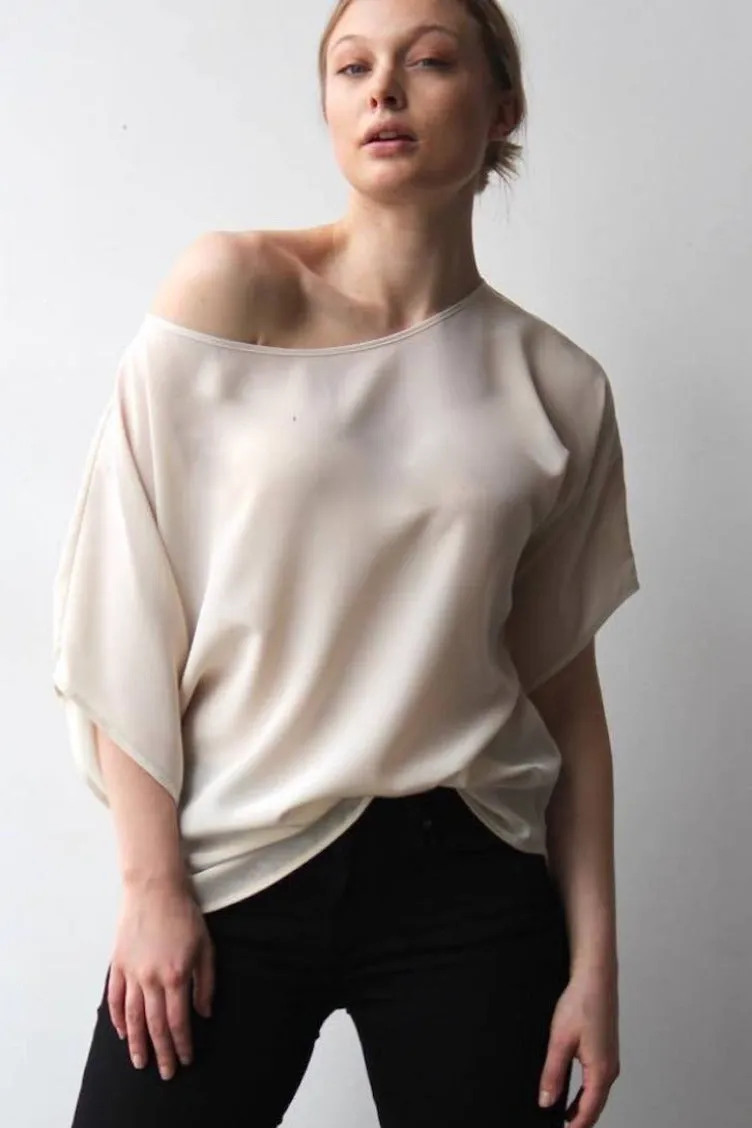 October Reign Silk Tee - Tusk