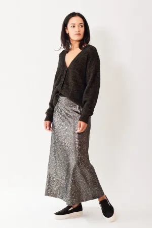Odeeh Back Zip Sequin Skirt