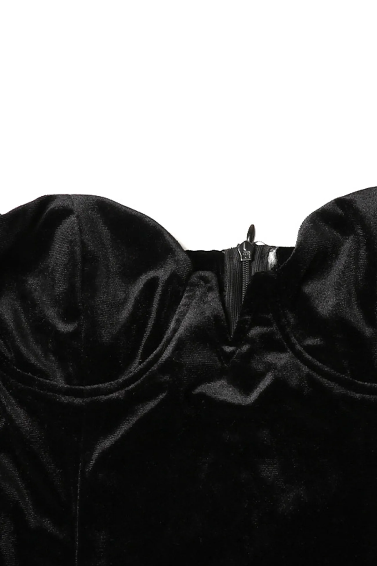 Off Shoulder Flares Sleeve Corset Velvet Dress