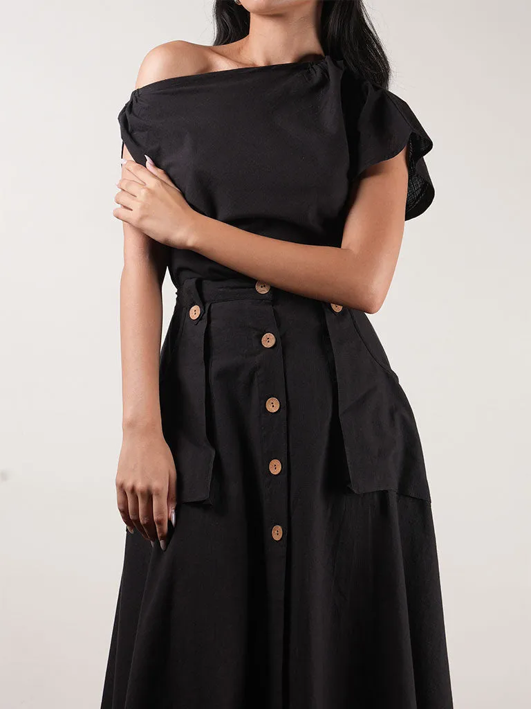One Shoulder Top & Skirt Set