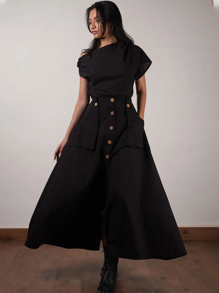 One Shoulder Top & Skirt Set