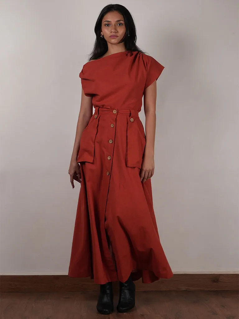 One Shoulder Top & Skirt Set