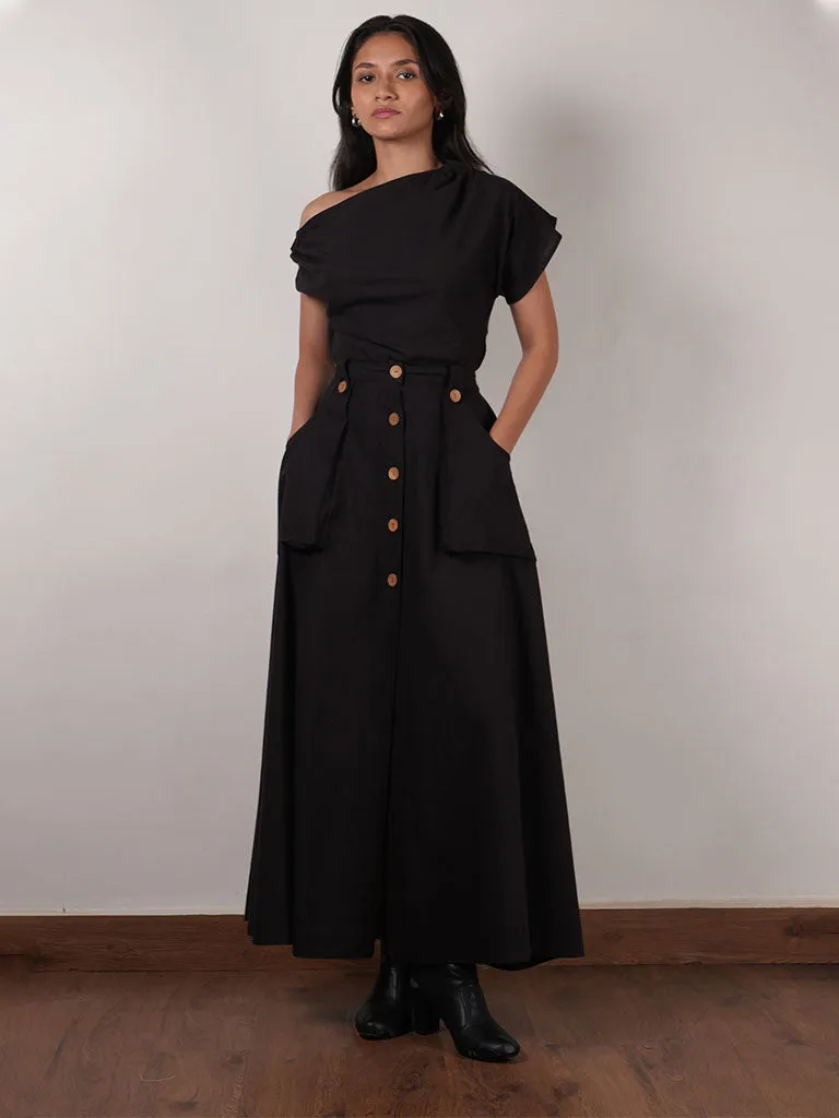 One Shoulder Top & Skirt Set