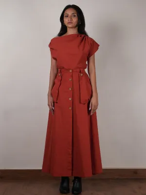 One Shoulder Top & Skirt Set