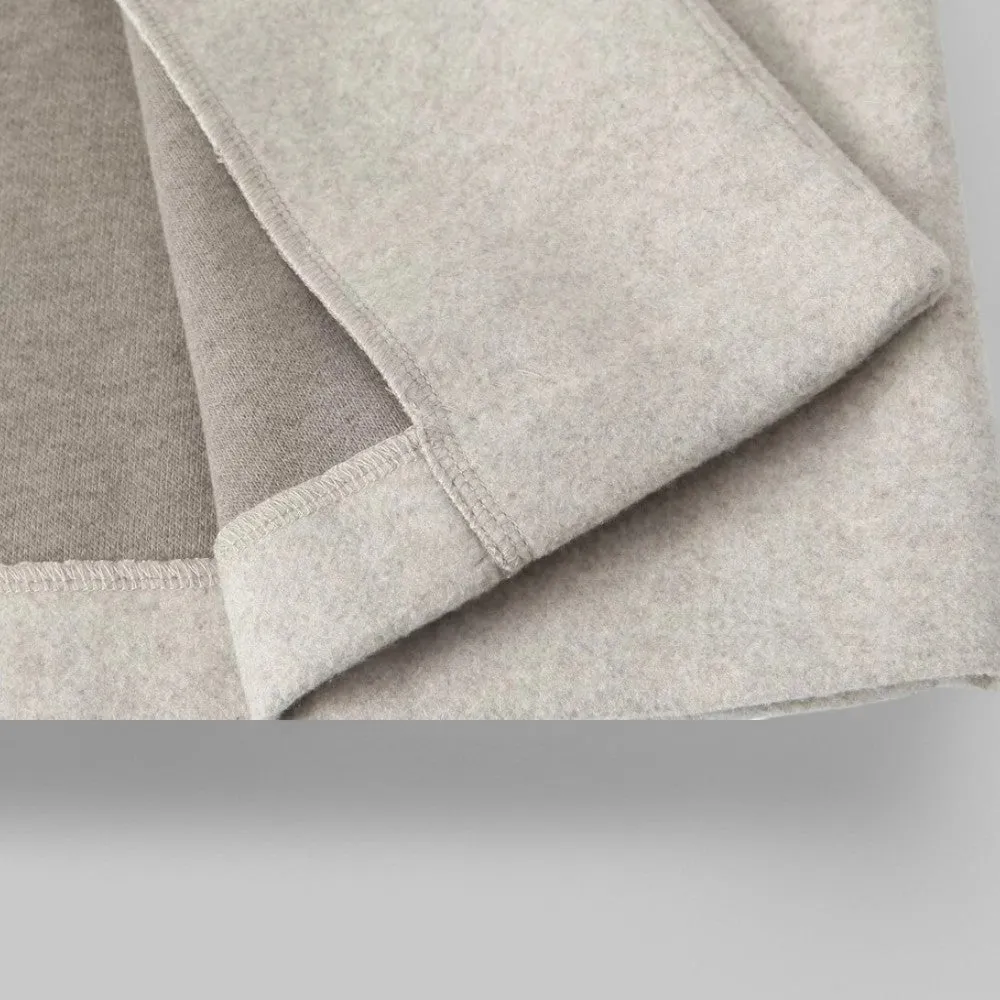 Open Stitch Lapel Collar Trench Coat