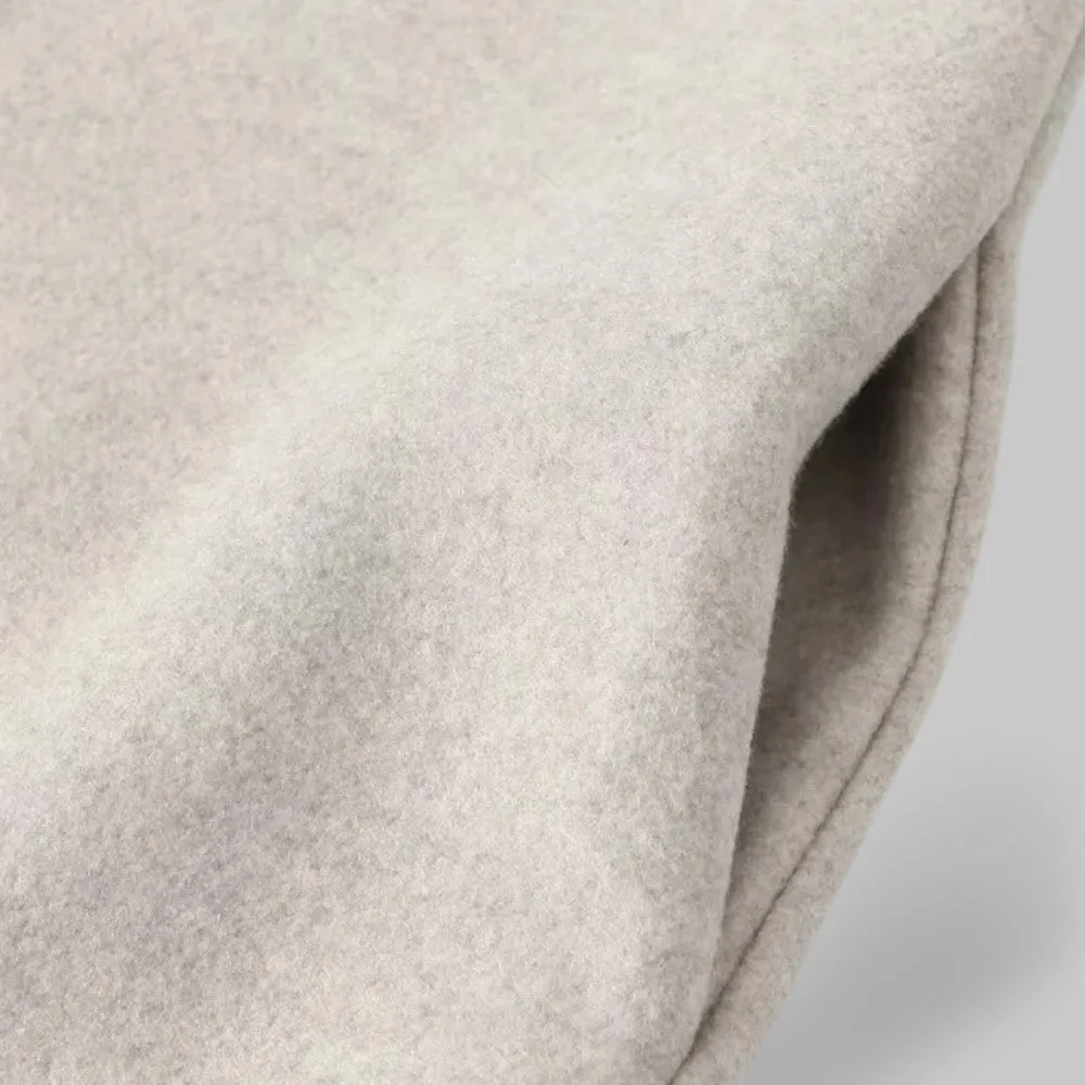 Open Stitch Lapel Collar Trench Coat