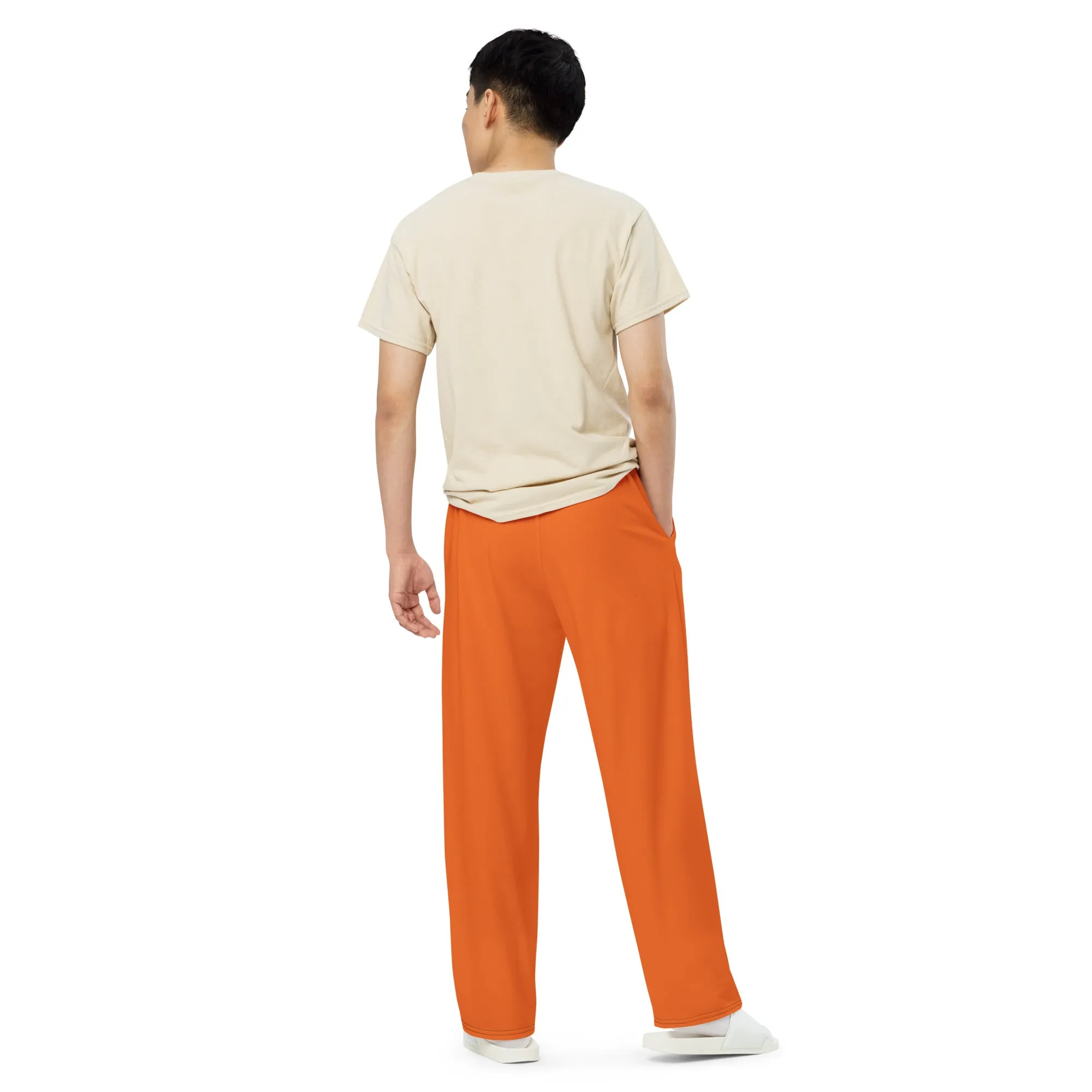 Orange KBBNG Stripe Wide-Leg Pants