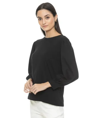 Organic Pima Long Sleeve Tee (Black)