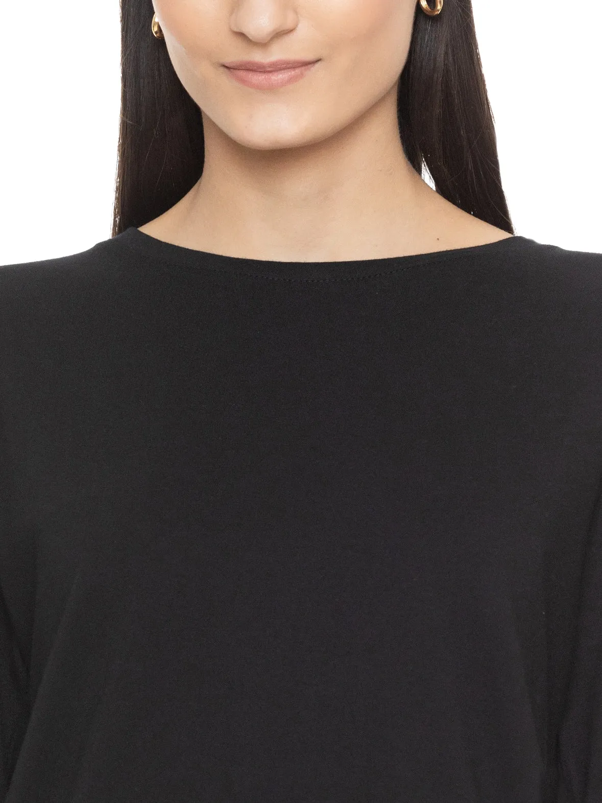 Organic Pima Long Sleeve Tee (Black)
